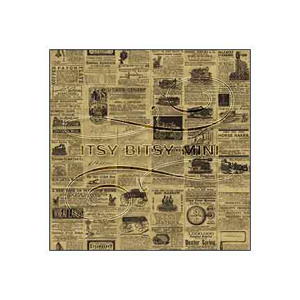 Vintage Transportation Newspaper Gray - Dollhouse Wallpaper