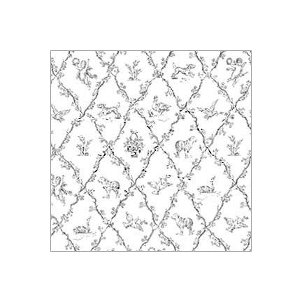 black lauren trellis dollhouse wallpaper #color_black