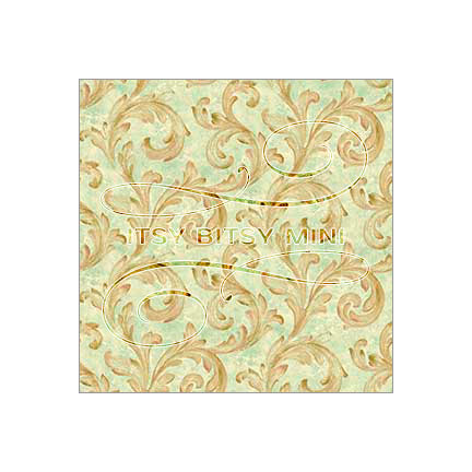 Cupcake Scroll Dollhouse Wallpaper