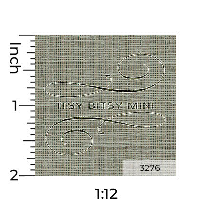 linen weave dollhouse wallpaper ruler