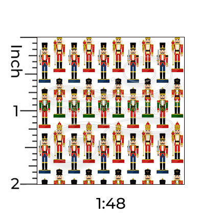 white toy soldier dollhouse wallpaper sample quarter scale ruler#color_white