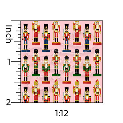 pink toy soldier dollhouse wallpaper one inch scale ruler#color_pink