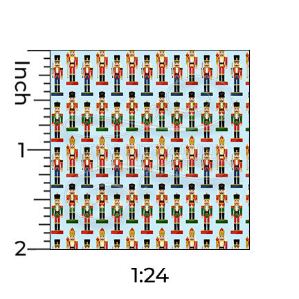 blue toy soldier dollhouse wallpaper one half scale ruler#color_cornflowerblue