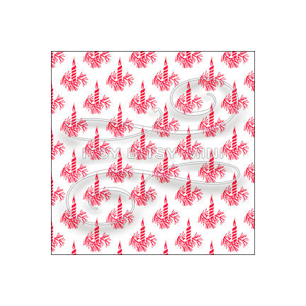 red christmas candles peel-and-stick miniature dollhouse wallpaper in 1:12 scale