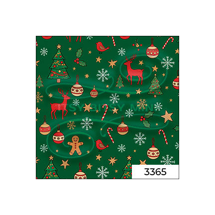 dark green Christmas forest miniature dollhouse wallpaper SKU 3365 #color_darkgreen