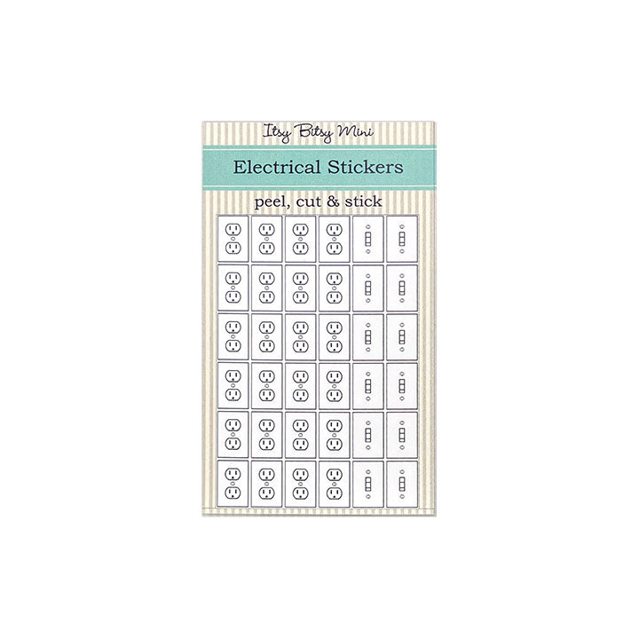Electric Outlet Stickers 1:12 Dollhouse Miniature