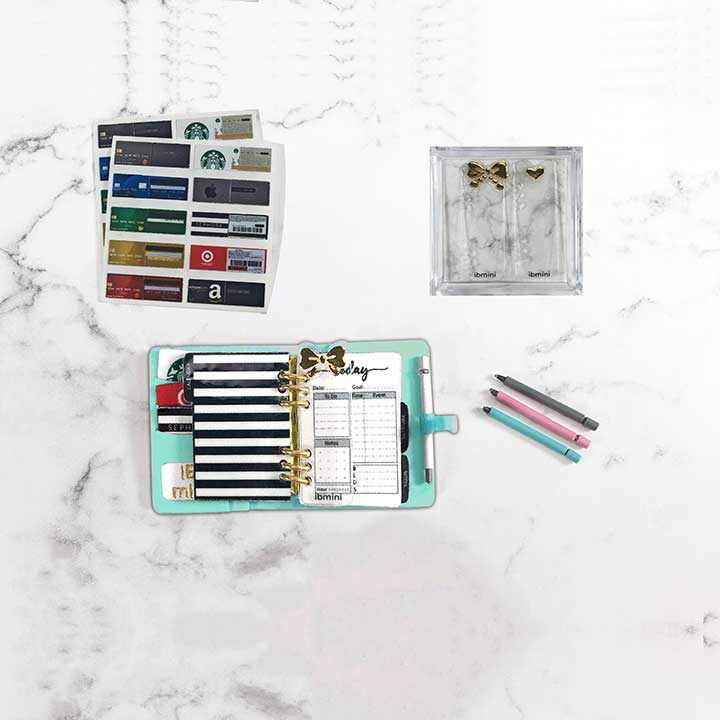 teal blue dollhouse planner bundle#color_aquamarine