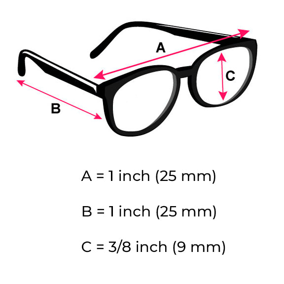 Red Cat Eye Sunglasses - 1:6 Scale