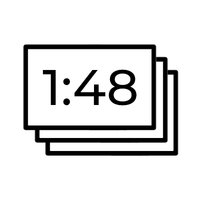 Quarter Inch Scale Unpasted Wallpaper - 6 Sheets