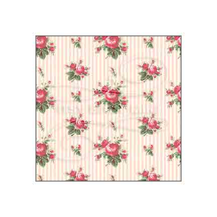 Rose Stripe Dollhouse Wallpaper