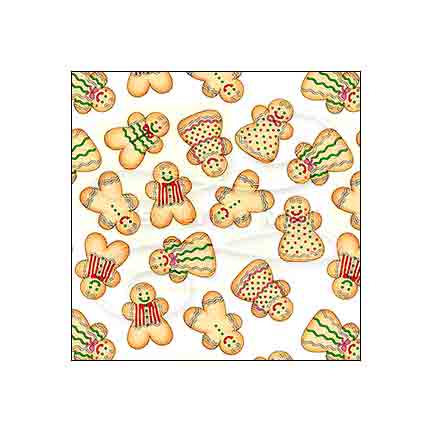 Christmas Gingerbread Men Cookies - Dollhouse Wallpaper