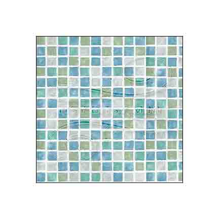 teal turquoise blue mosaic dollhouse wallpaper #color_paleturquoise