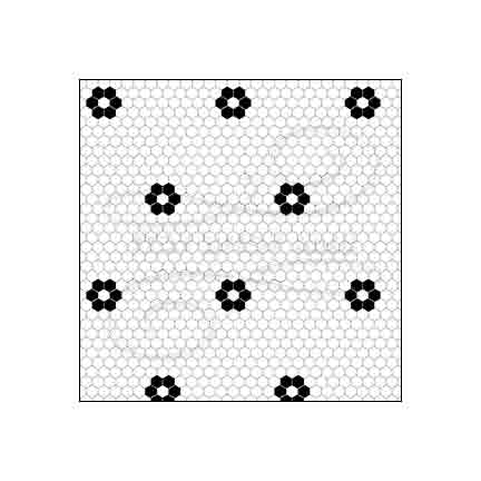 Hexagon Flower Tile - Dollhouse Wallpaper