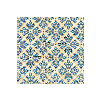 Blue Calico Floral - Dollhouse Wallpaper