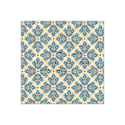 Blue Calico Floral  - Dollhouse Wallpaper