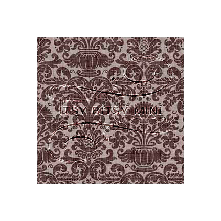 brown-victorian-damask-dollhouse-wallpaper-swatch #color_brown