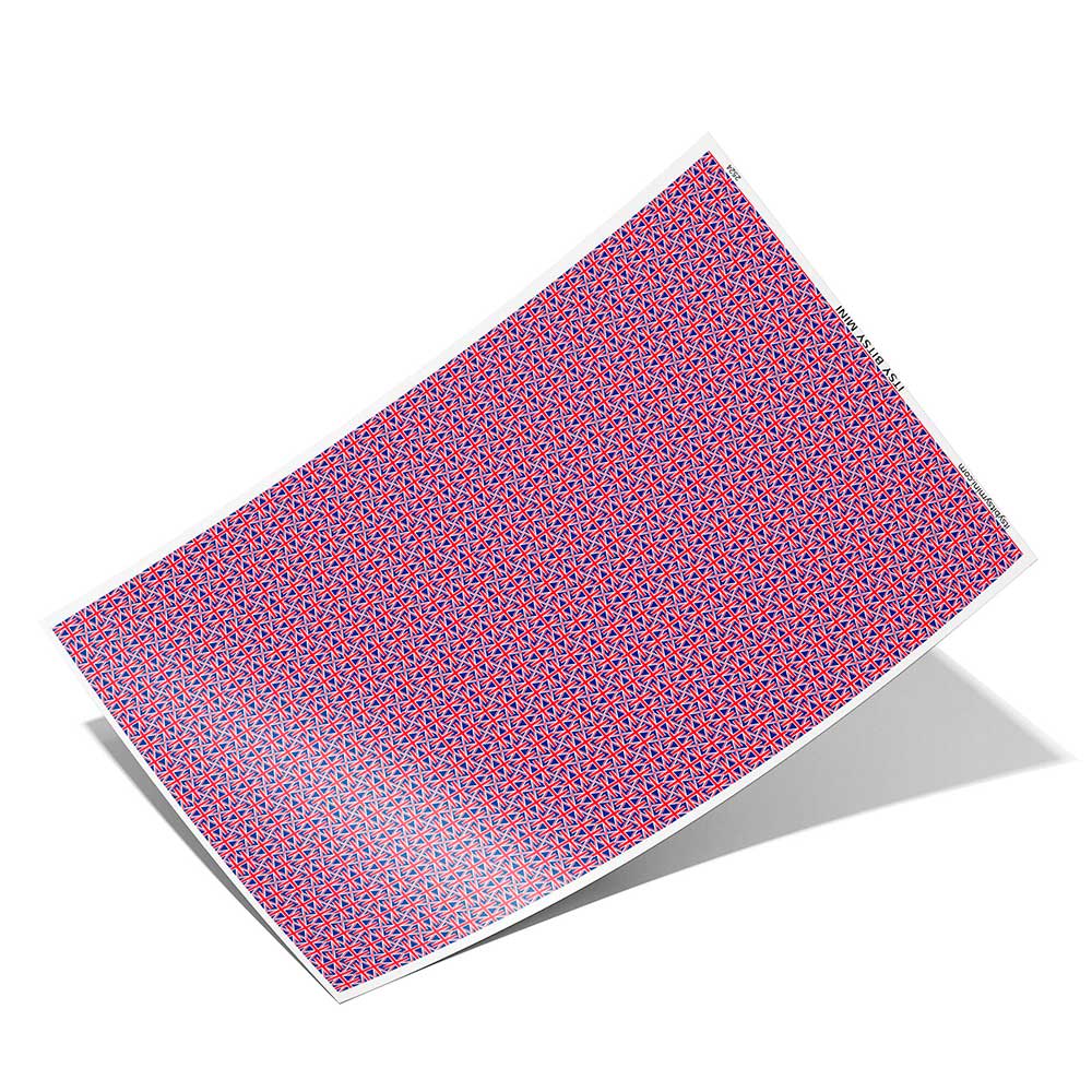 Patriotic - British Union Jack Flag - Dollhouse Wallpaper