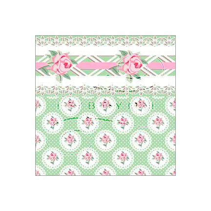 green-rose-lace-dollhouse-wallpaper-border #color_lightgreen