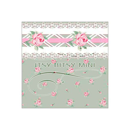 olive-floral-toss-dollhouse-wallpaper-with-border #color_darkseagreen