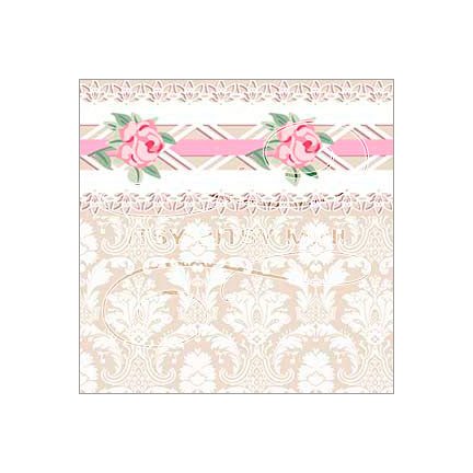 beige-damask-rose-border-dollhouse-wallpaper #color_beige