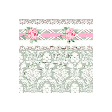 olive-damask-rose-border-dollhouse-wallpaper #color_darkseagreen
