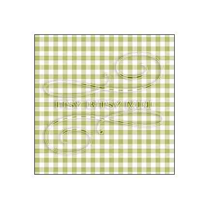 green gingham check dollhouse wallpaper #color_yellowgreen