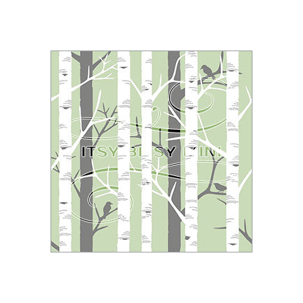 birch-tree-trunk-dollhouse-wallpaper-light-green #color_greenyellow