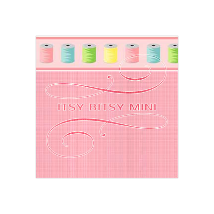dark pink linen weave dollhouse wallpaper with colorful sewing thread border by Itsy Bitsy Mini#color_darkpink