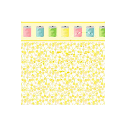 yellow-pin-spool-border-dollhouse-wallpaper#color_yellow