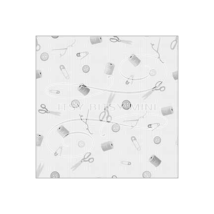 gray sewing notions toile dollhouse wallpaper by Itsy Bitsy Mini#color_gray