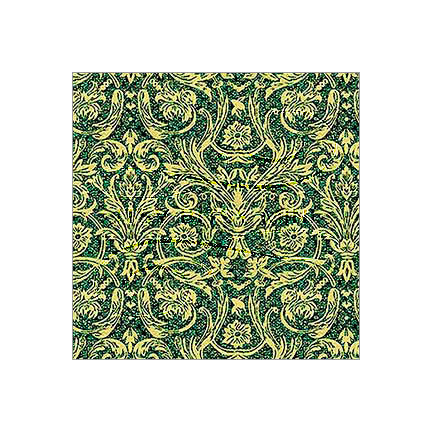 green festive damask dollhouse wallpaper #color_green