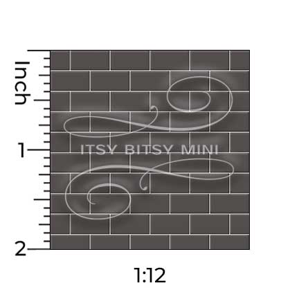 Small White Subway Tile - Dollhouse Wallpaper