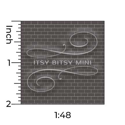 Small White Subway Tile - Dollhouse Wallpaper
