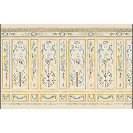 French Room Wall Panel - Dollhouse Wallpaper Mural