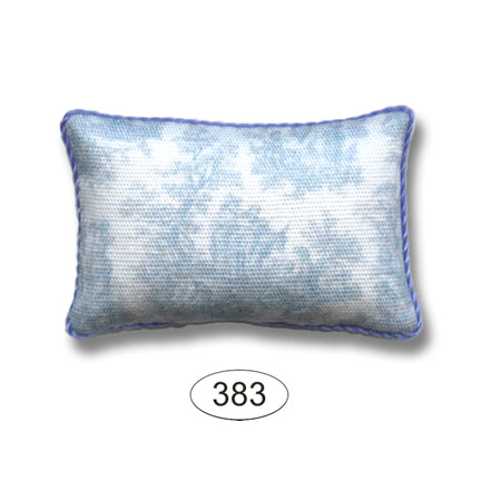 Light Blue Farm Toile Rectangle Dollhouse Miniature Pillow