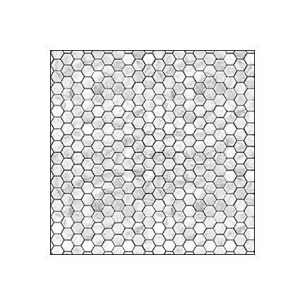 white carrara marble hexagon tile dollhouse wallpaper #color_lightgray
