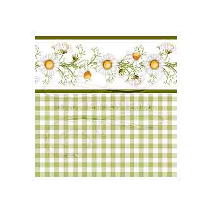 green daisy check with border #color_yellowgreen