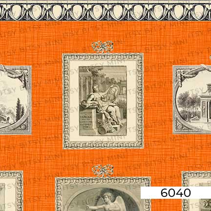 dark-orange-print-room-dollhouse-wallpaper #color_darkorange