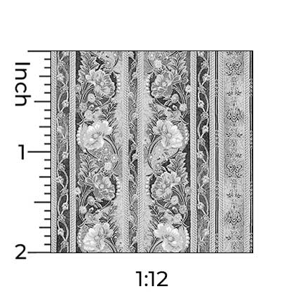 Viktorianische Streifen - Puppenhaus Tapete
