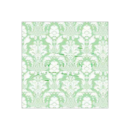 green damask peel-and-stick miniature dollhouse wallpaper 1:12 scale #color_lightgreen