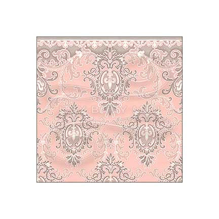 pink Victorian French cartouche fleur de Lis dollhouse wallpaper #color_pink
