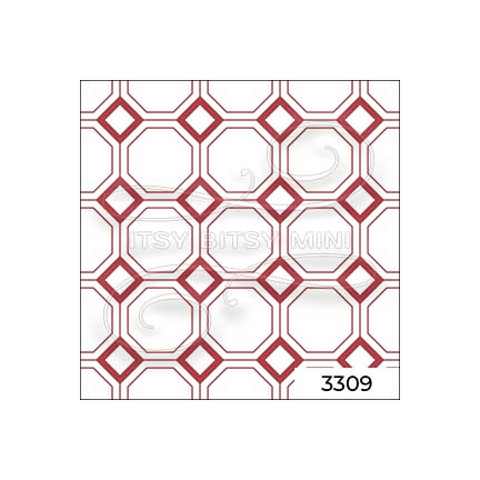 red octagon tile dollhouse wallpaper#color_red