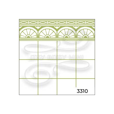 lime green square tile with border dollhouse wallpaper#color_yellowgreen