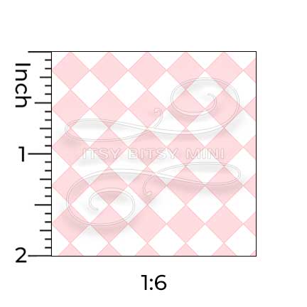 light pink diamond tile play scale dollhouse wallpaper#color_pink