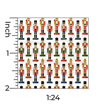 white toy soldier dollhouse wallpaper sample half scale ruler#color_white