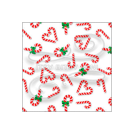 white candy cane hearts miniature dollhouse peel and stick wallpaper #color_white