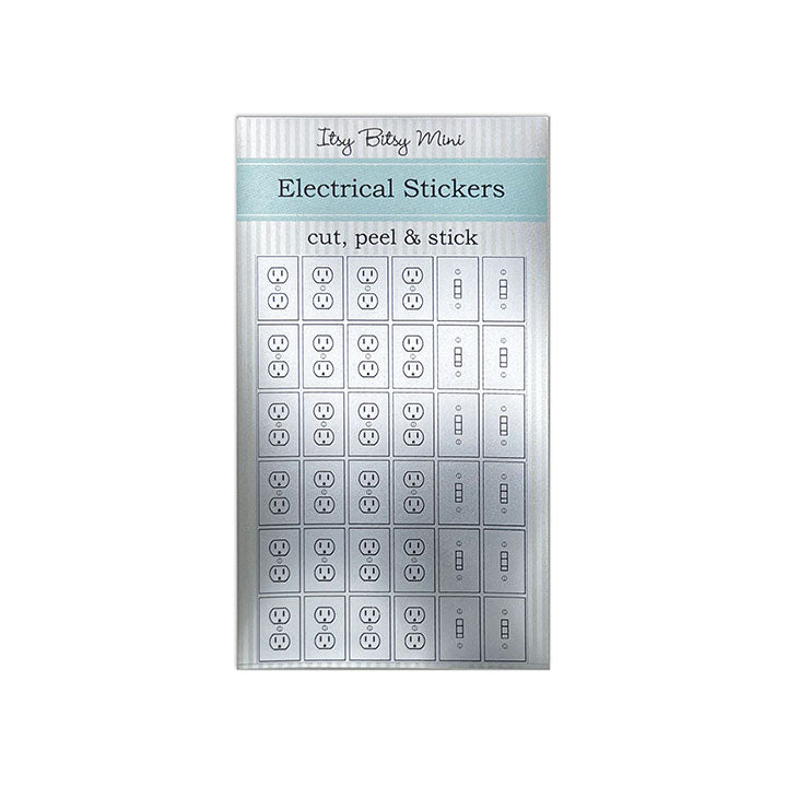 Electric Outlet Stickers 1:12 Dollhouse Miniature