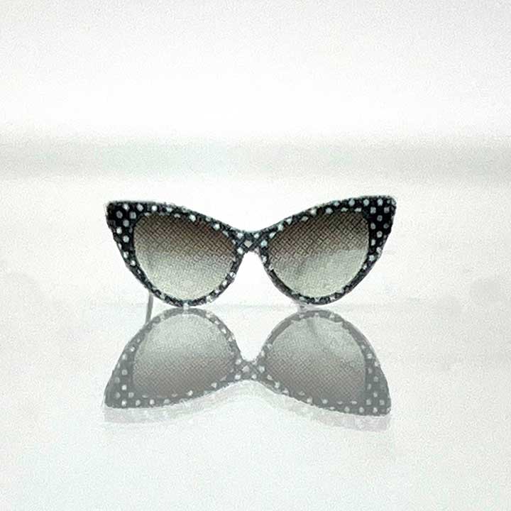 Retro Black Polka Dot Cat Eye Dollhouse Sunglasses