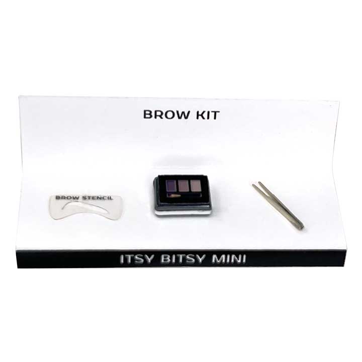 Eyebrow Powder and Stencil and Tweezer - Dollhouse Makeup