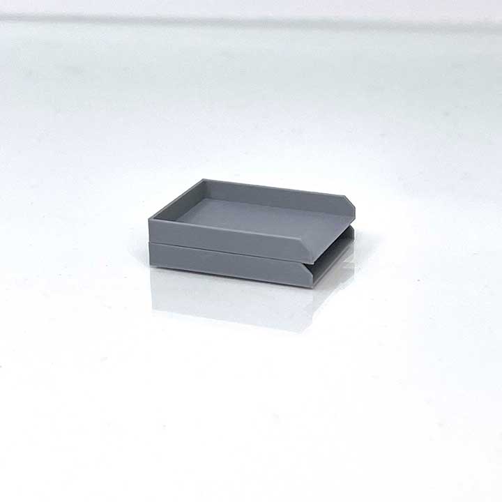 Paper Tray Set of 2 - Dollhouse Miniature - 1:12